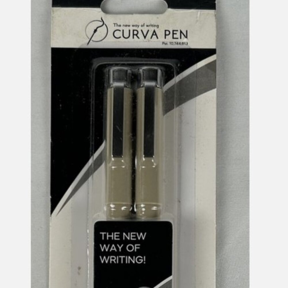 NEW Curva Pen The New Way Of Writing 2 Pack 0.4 mm RARE Left Handed